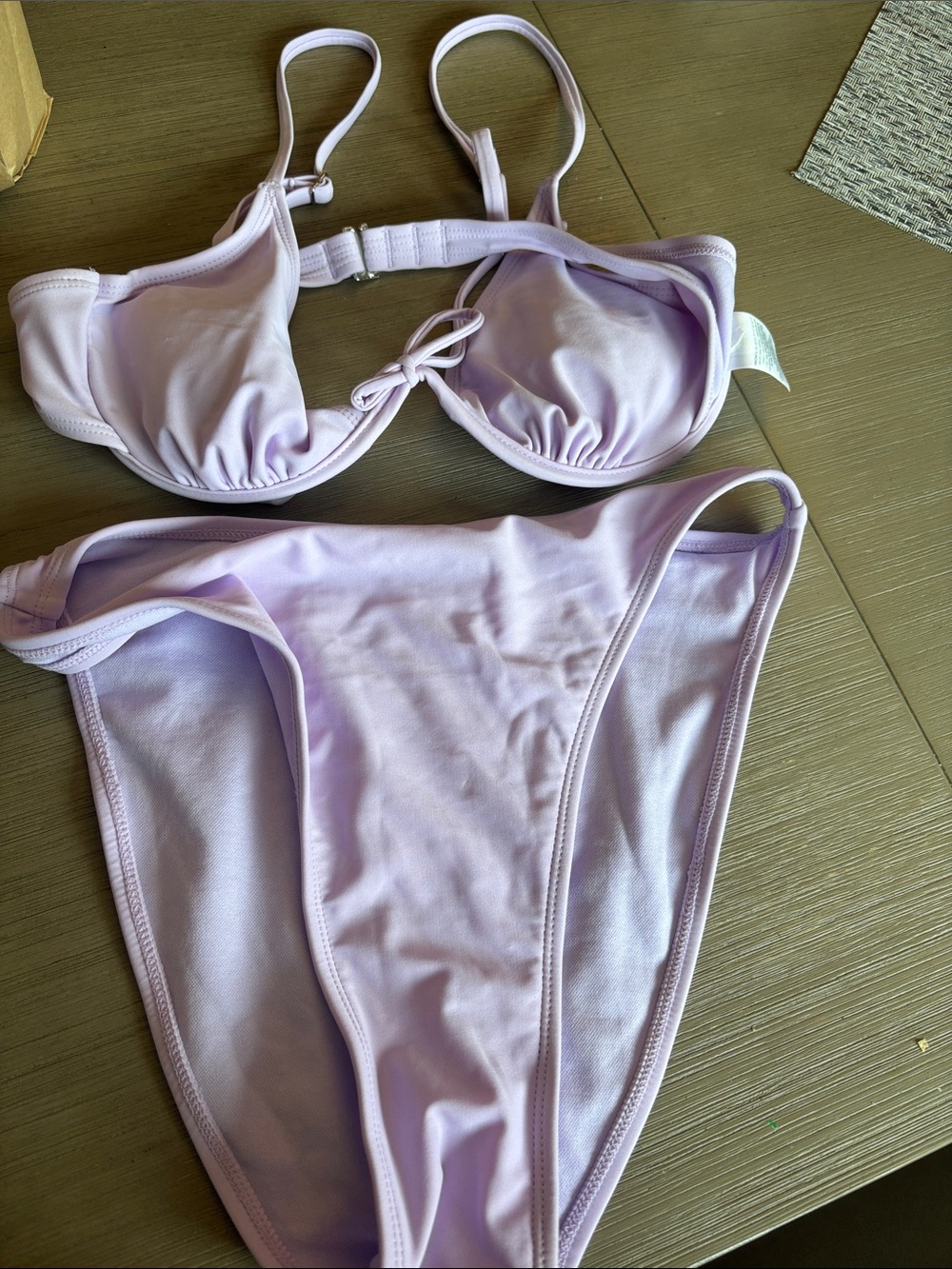 wild fable Lilac Underwire Bikini Top & High-Cut Bottoms
